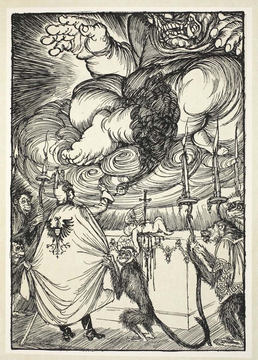 La Messa Nera n. 2 (Il Celebrante e il Maestro di Cerimonie), illustrazione da The Kaiser