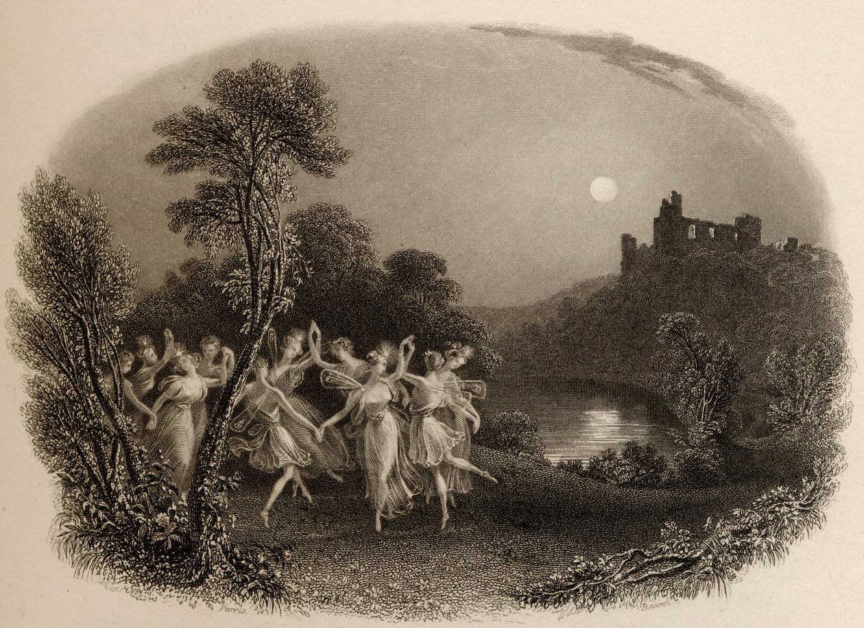 La danza delle fate, inciso da F.C. Lewis, illustrazione da 