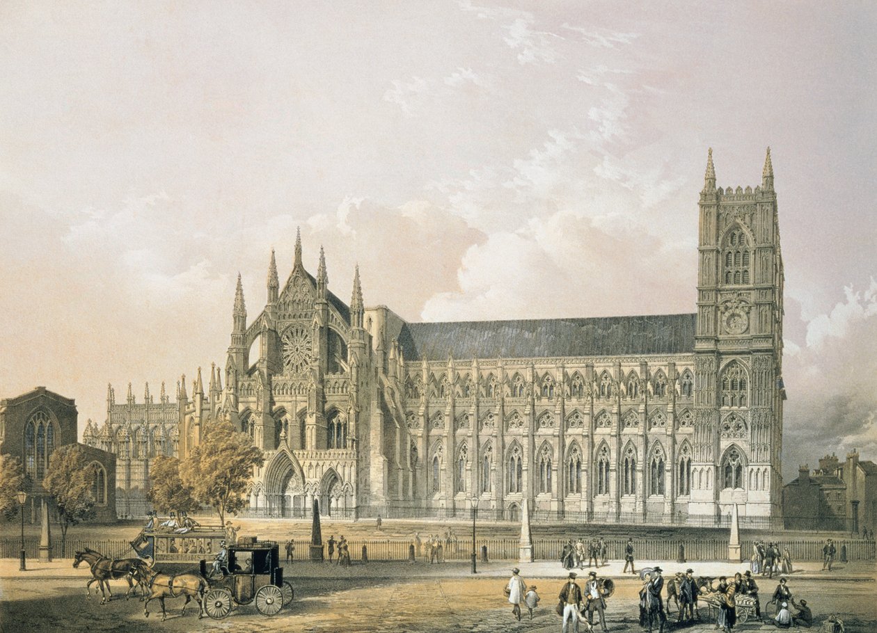Abbazia di Westminster, pub. 1852 da Edmund Walker