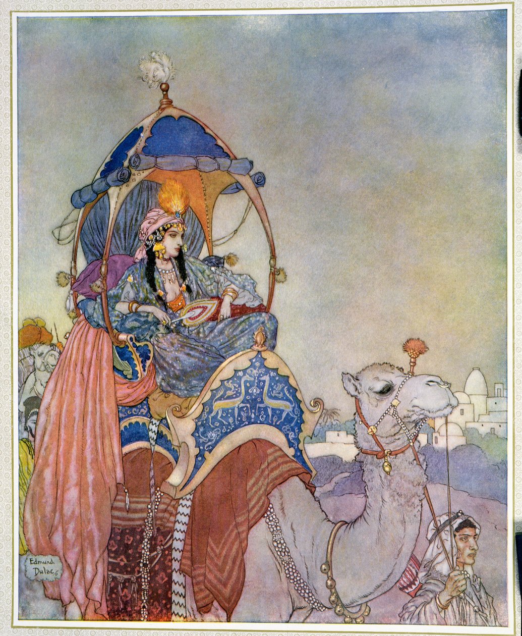 Una principessa che cavalca un cammello da Edmund Dulac