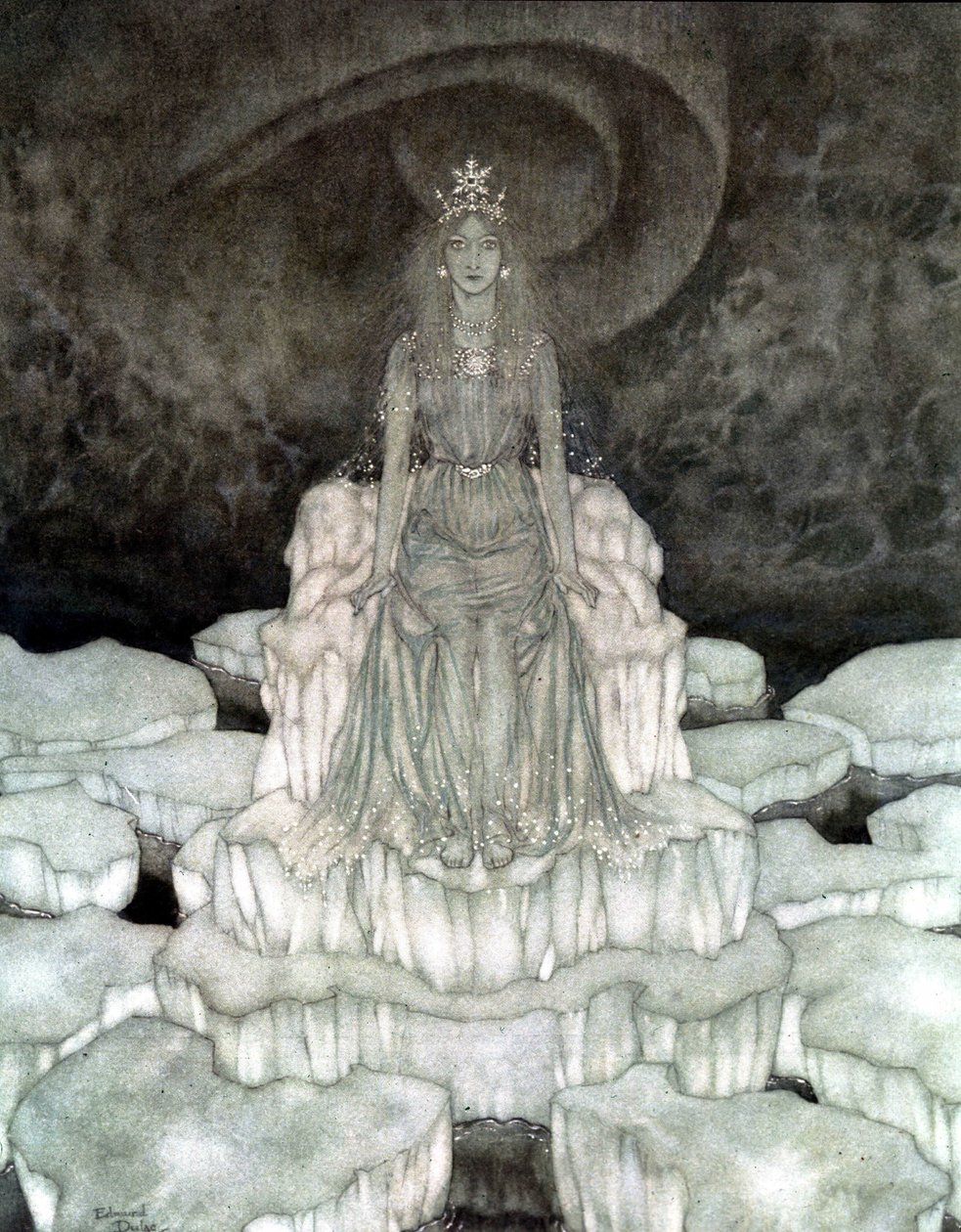 La Regina delle Nevi: La Regina delle Nevi in Maestà da Edmund Dulac