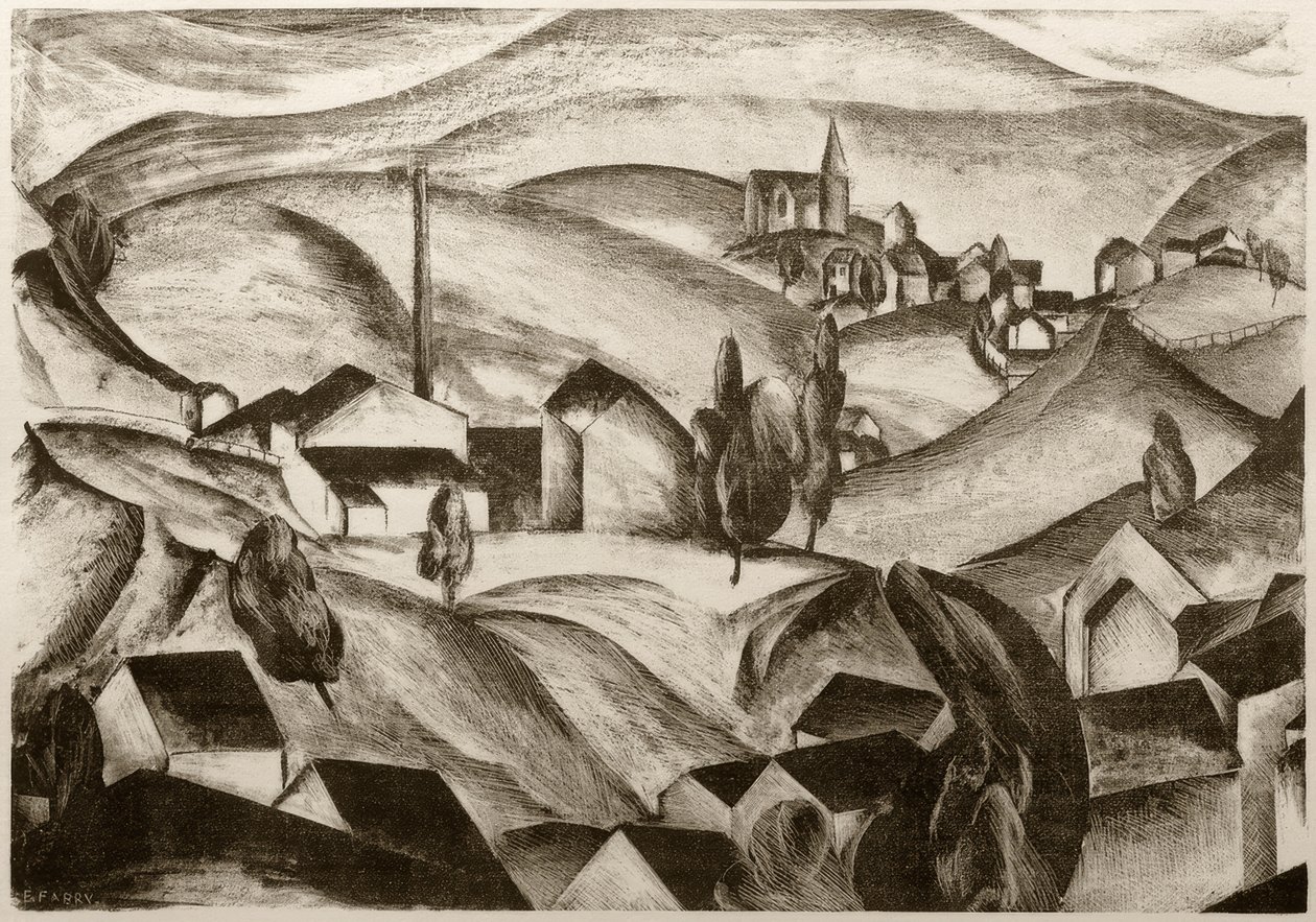 Paesaggio con case da Edmund Fabry