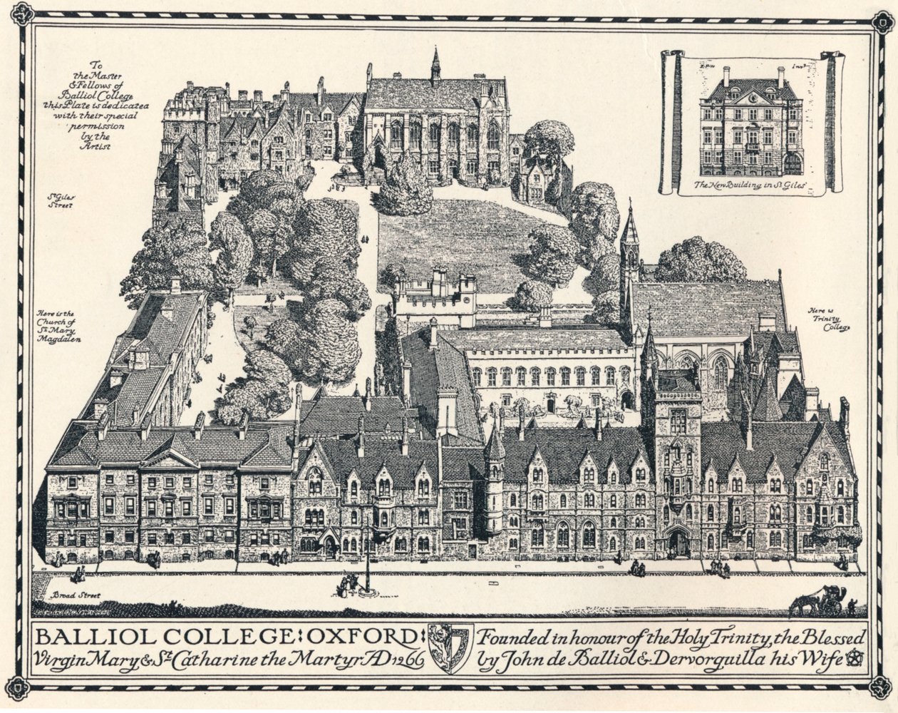 Balliol College, Oxford, 1905 da Edmund Hort New