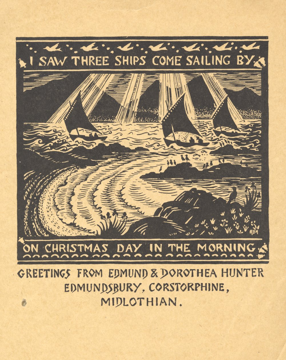 Ho visto tre navi a vela da Edmund Hunter