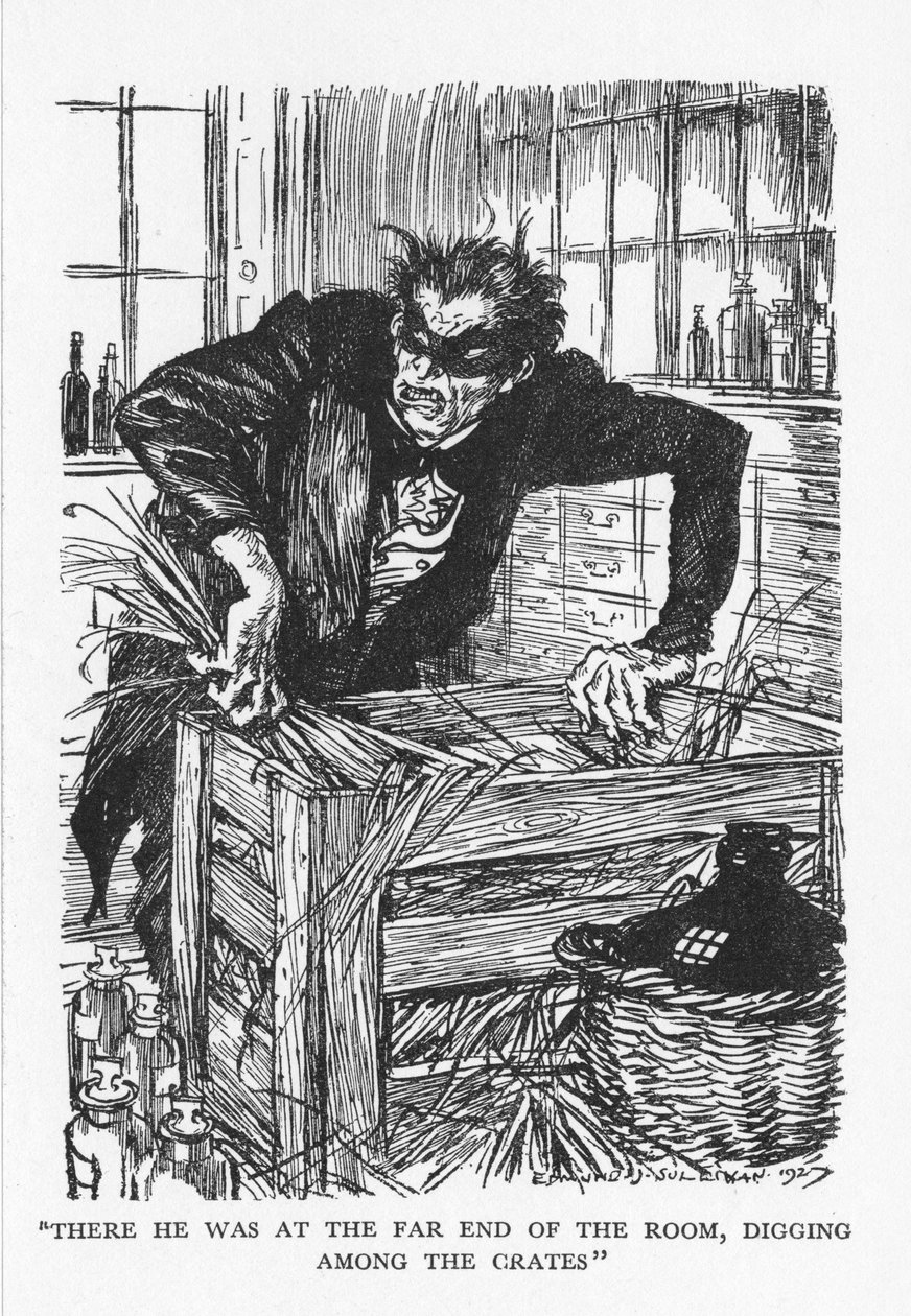 Scena da Lo strano caso del dottor Jekyll e del signor Hyde di Robert Louis Stevenson, 1927 da Edmund Joseph Sullivan
