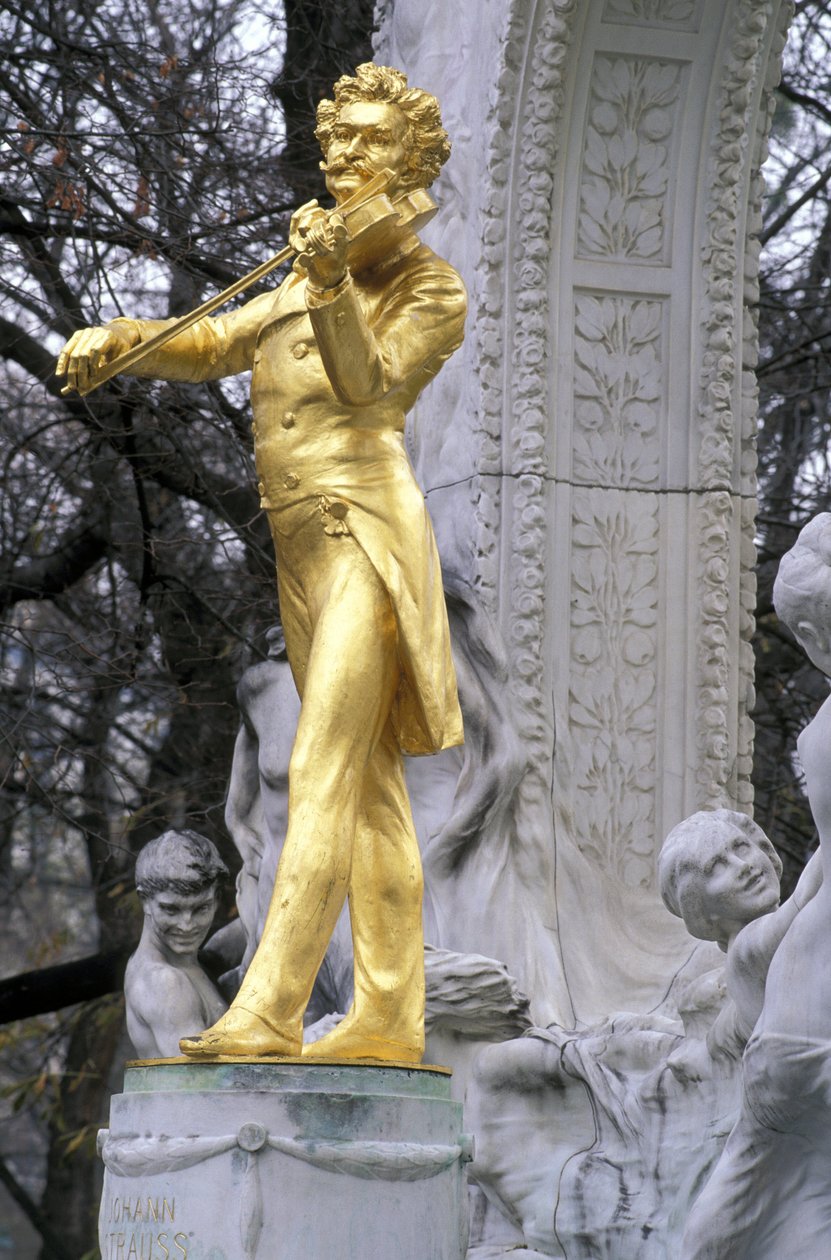 statua di strauss, vienna, austria da Edmund Ritter von Hellmer