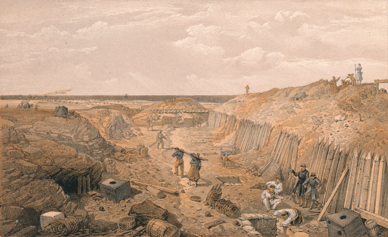 Fossato del Bastione Du Mat, 1856 da Edmund Walker