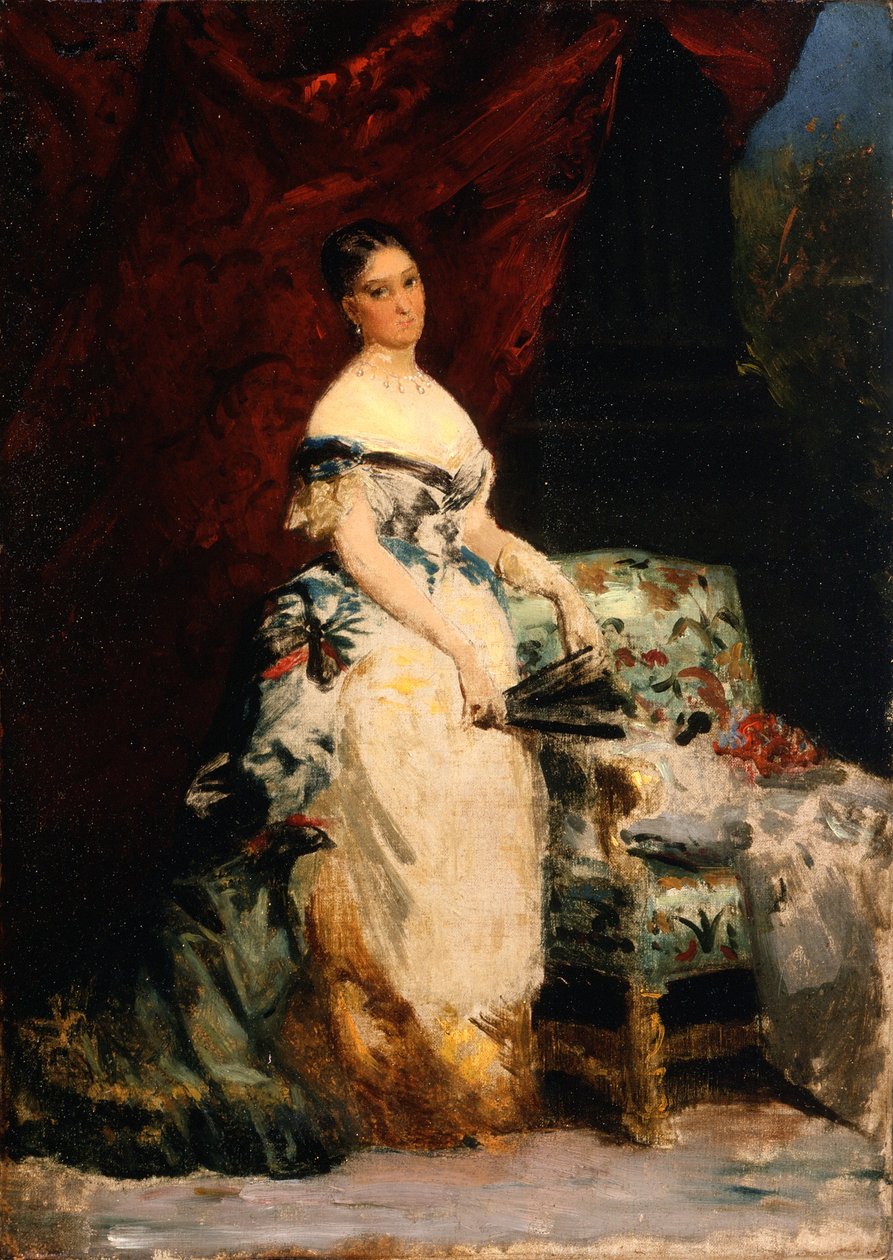 Ritratto della Principessa Brancaccio-Massimo, 1860-70 da Edouard Louis Dubufe