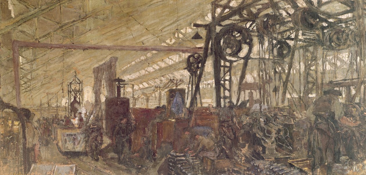 Interno di una fabbrica di munizioni, 1916-17 da Edouard Vuillard