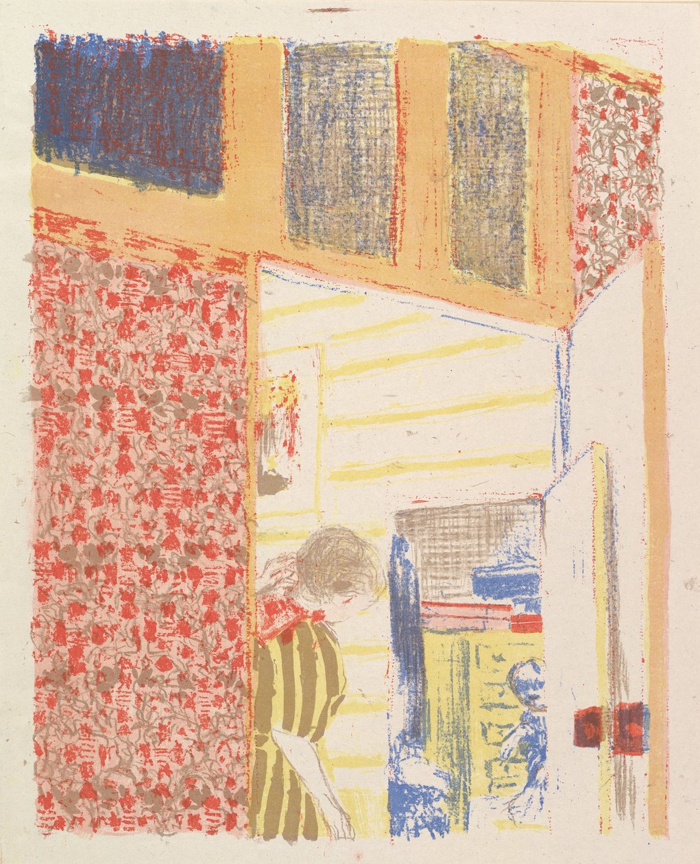 Interno con carta da parati rosa III, dalla serie Paesaggi e Interni, 1899 da Edouard Vuillard