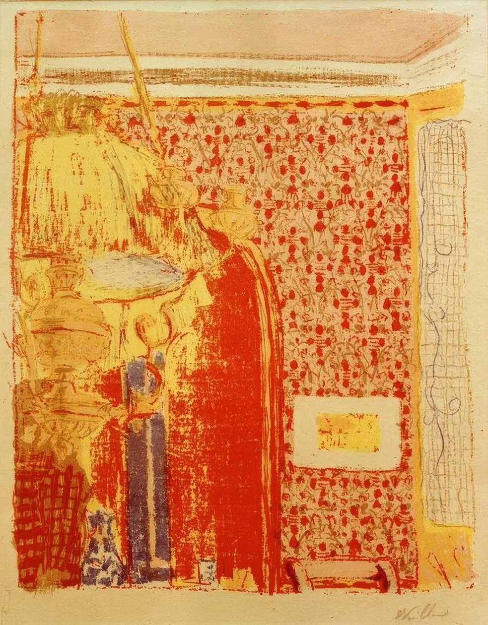 Interno con tende rosa II da Edouard Vuillard