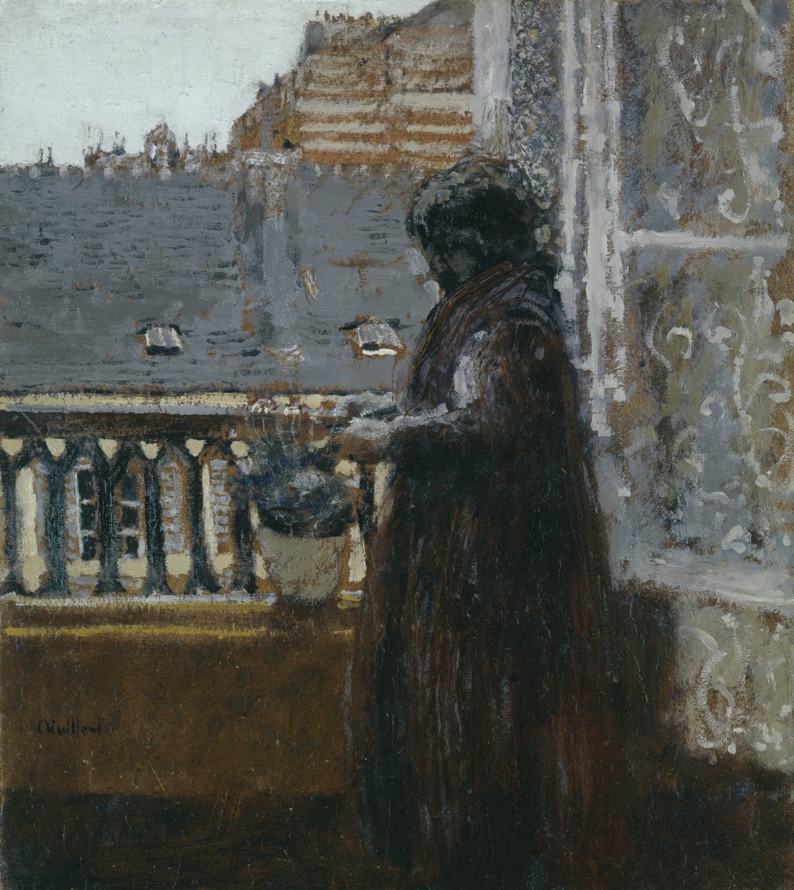 Madame Vuillard sul suo balcone, c.1899 da Edouard Vuillard