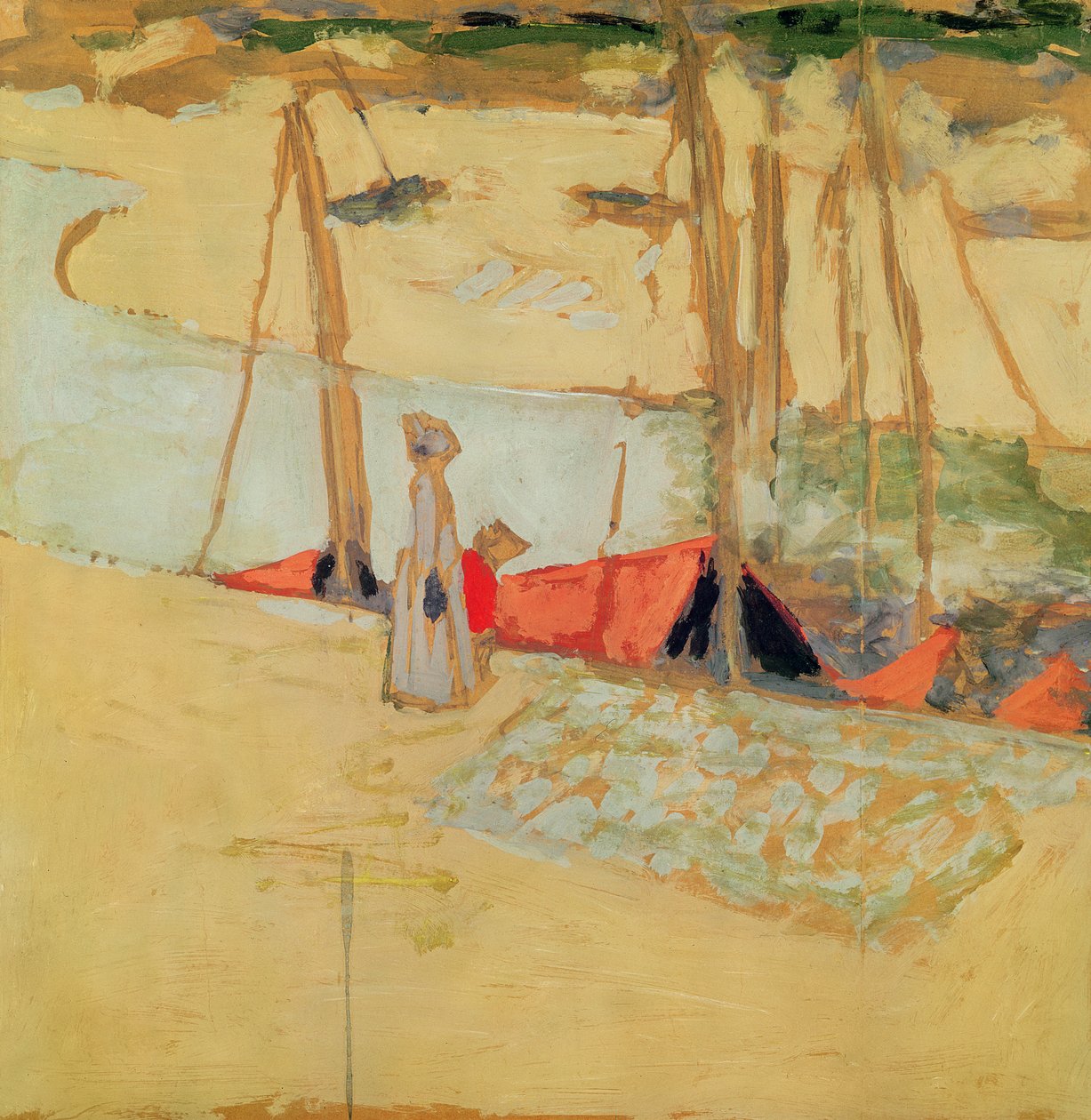 Passeggiata nel porto a Le Pouliguen, 1908 da Edouard Vuillard