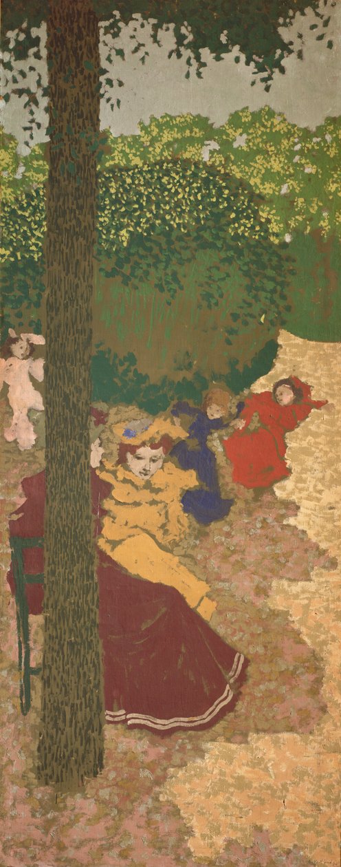 I giardini pubblici: ragazze che giocano, 1894 da Edouard Vuillard