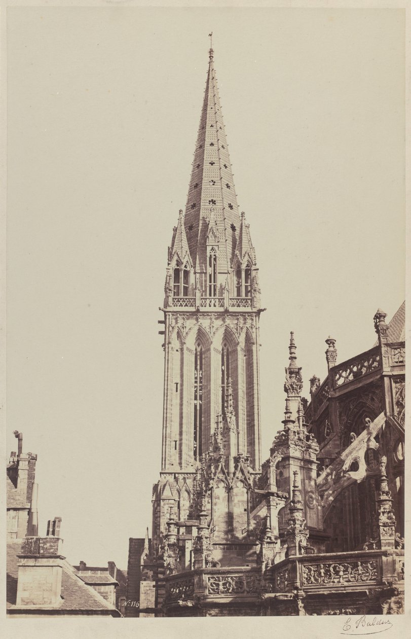 Chiesa di Saint-Pierre, Caen, 1855 (foto) da Edouard-Denis Baldus