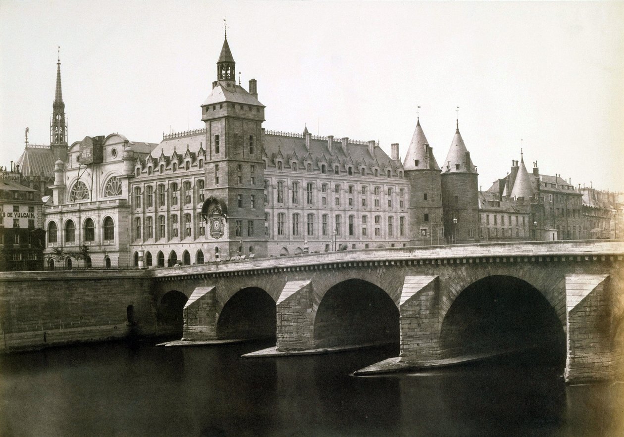 La "Conciergerie" e il "pont au Change", c. 1854 da Edouard Denis Baldus