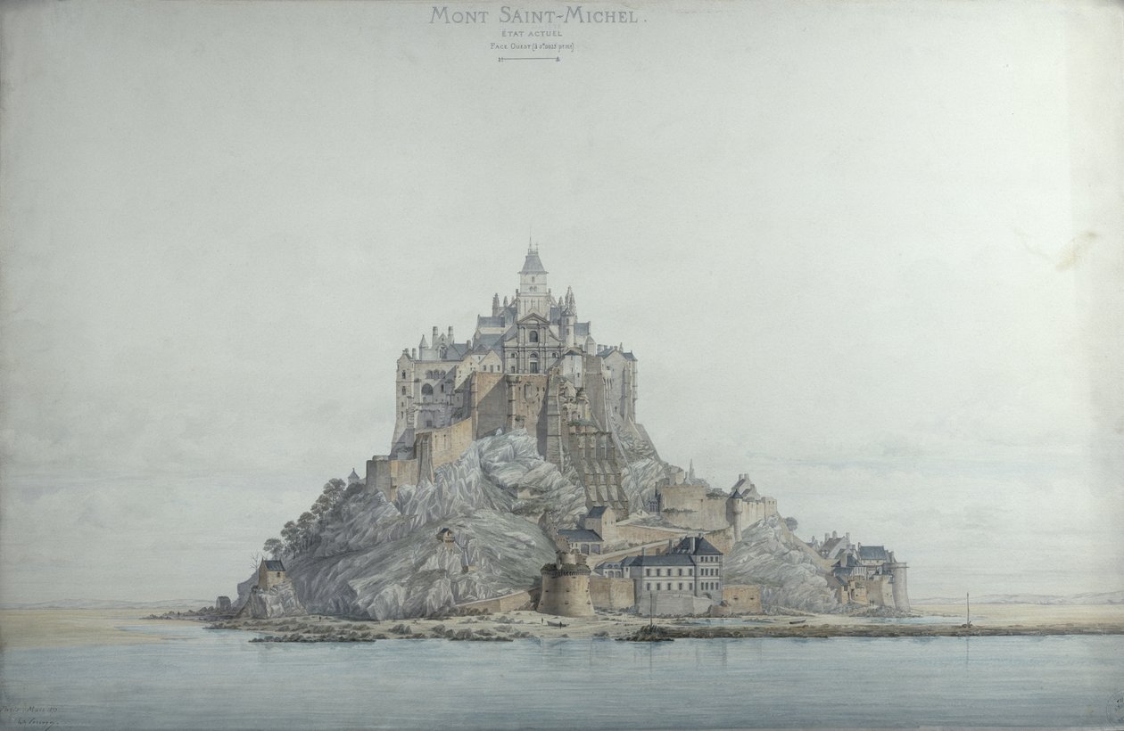 Mont Saint-Michel (lato ovest), 1873 da Edouard-Jules Corroyer
