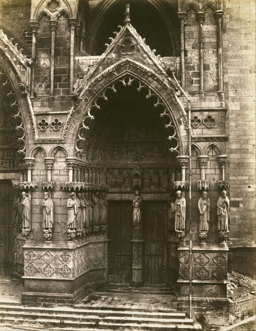 Cattedrale di Amiens (Portale della Vergine) da Édouard Baldus
