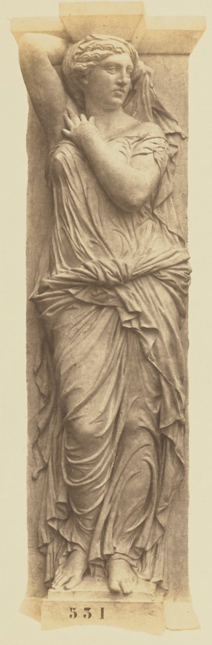 [Cariatide di Jules Cavelier, decorazione del Louvre, Parigi]. da Édouard Baldus