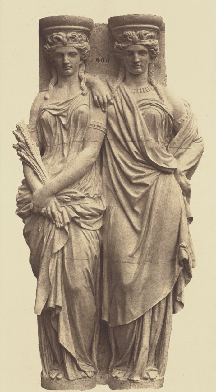[Cariatidi di Astyanax Bosio, decorazione del Louvre, Parigi]. da Édouard Baldus