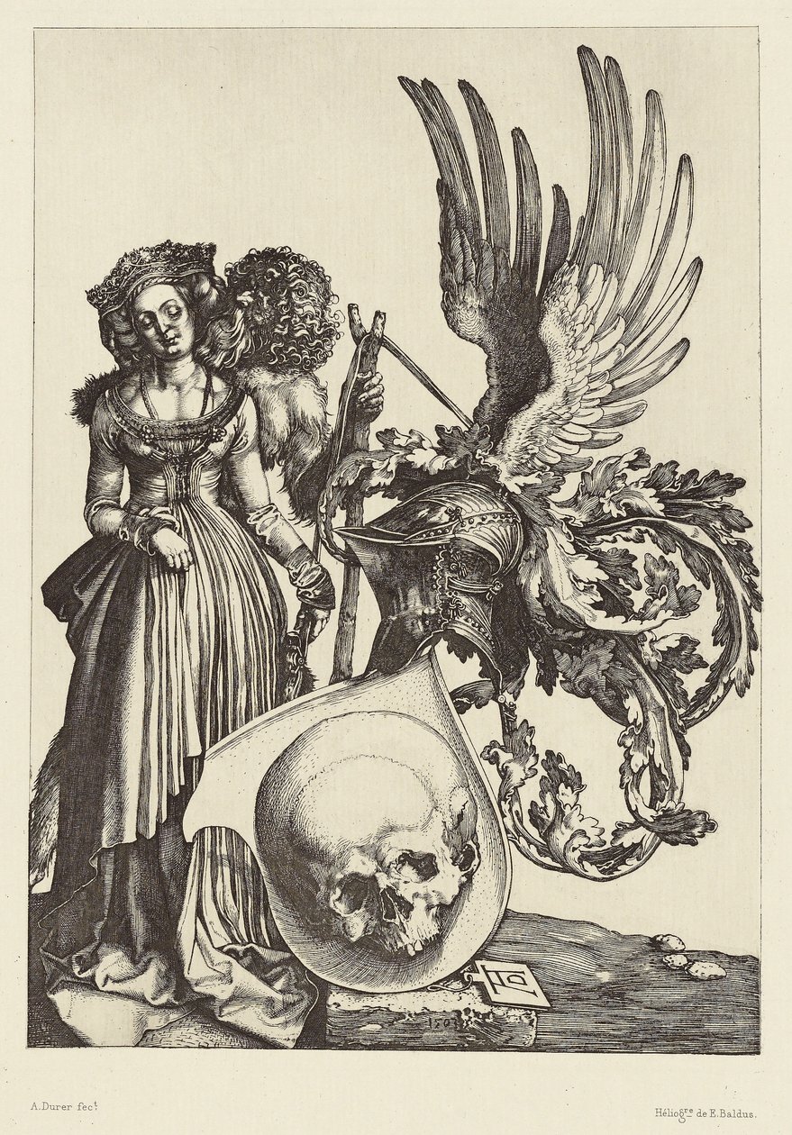 [Stemma con teschio di Albrecht Dürer]. da Édouard Baldus