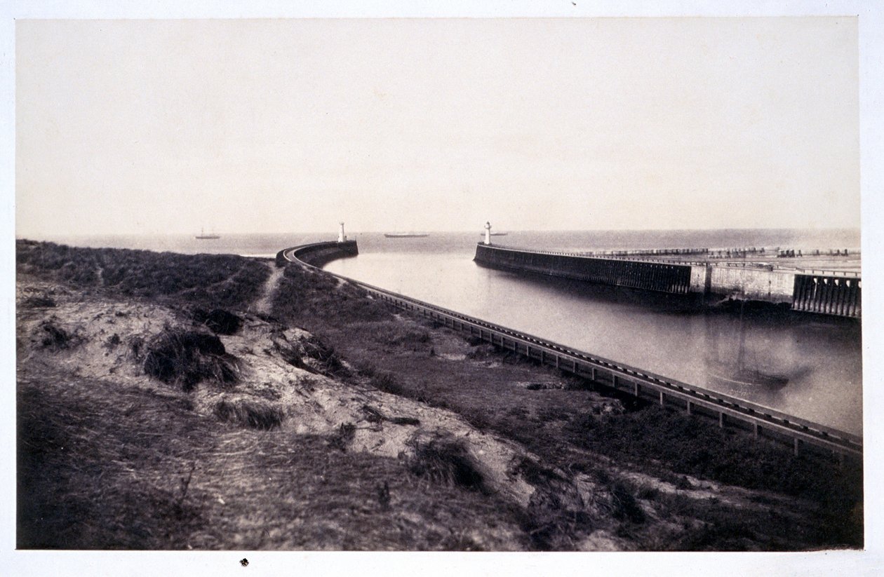 Ingresso al porto di Boulogne da Édouard Baldus