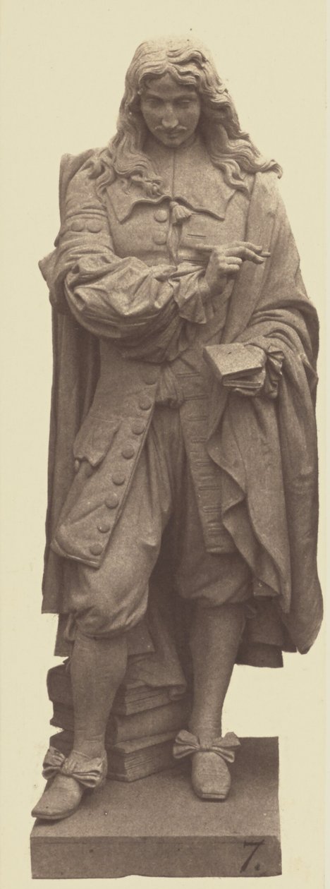 ["La Rochefoucauld", statua di Noël Jules Girard, decorazione del Louvre, Parigi]. da Édouard Baldus
