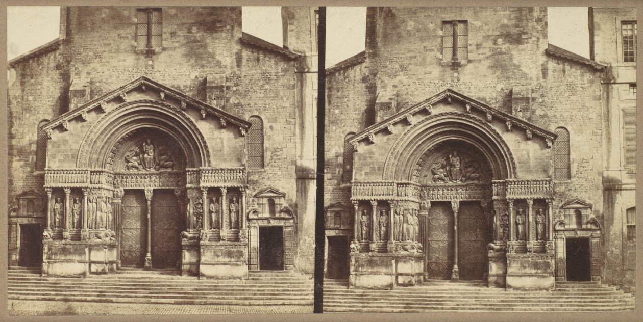Portale, chiesa di Saint-Trophime, Arles da Édouard Baldus