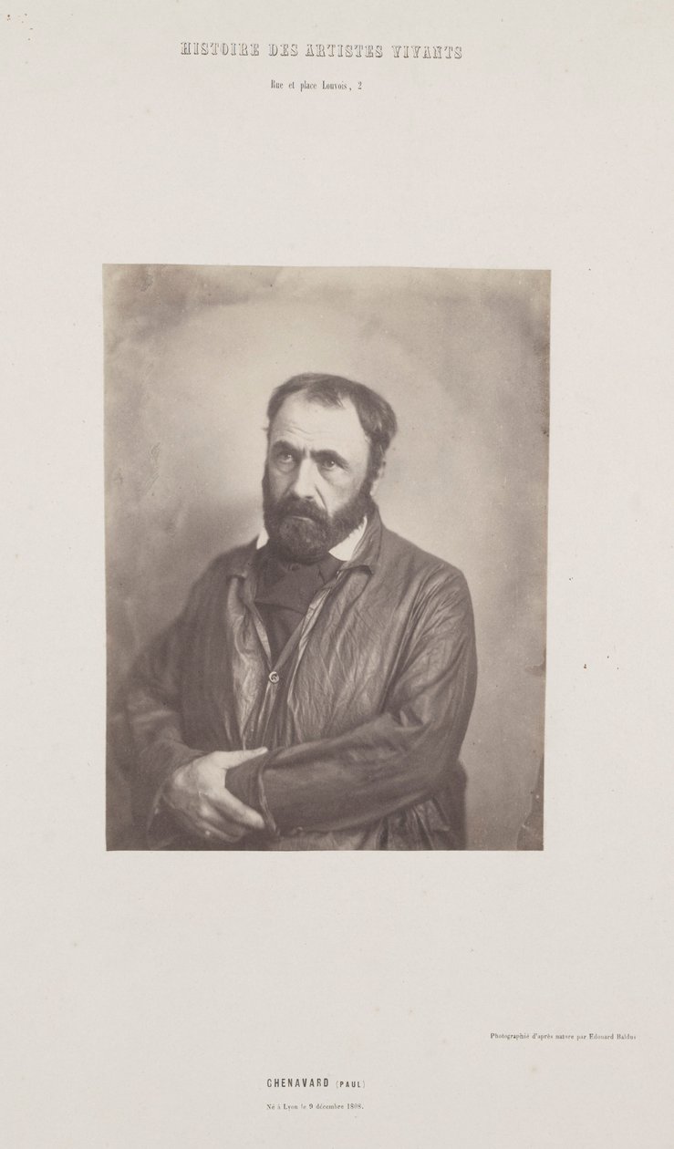 Ritratto di Paul Chenavard, dalla serie Histoire des Artistes Vivants, c. 1852 da Édouard Baldus