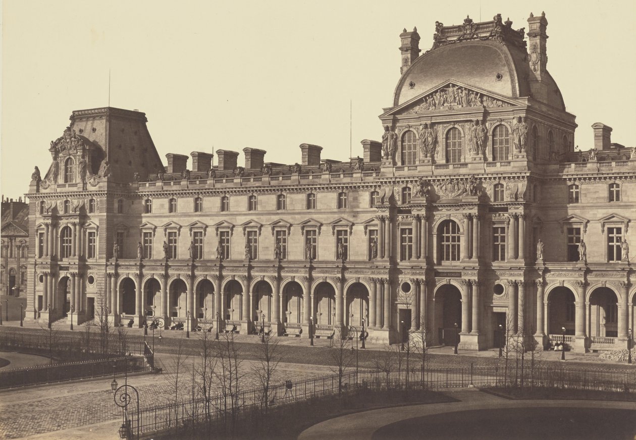 Il padiglione Turgot, Louvre, Parigi da Édouard Baldus