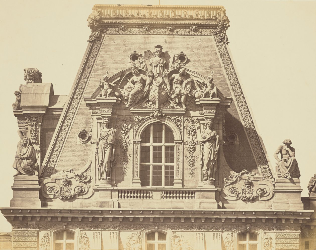 [Il tetto del Padiglione Turgot, Louvre, Parigi] da Édouard Baldus