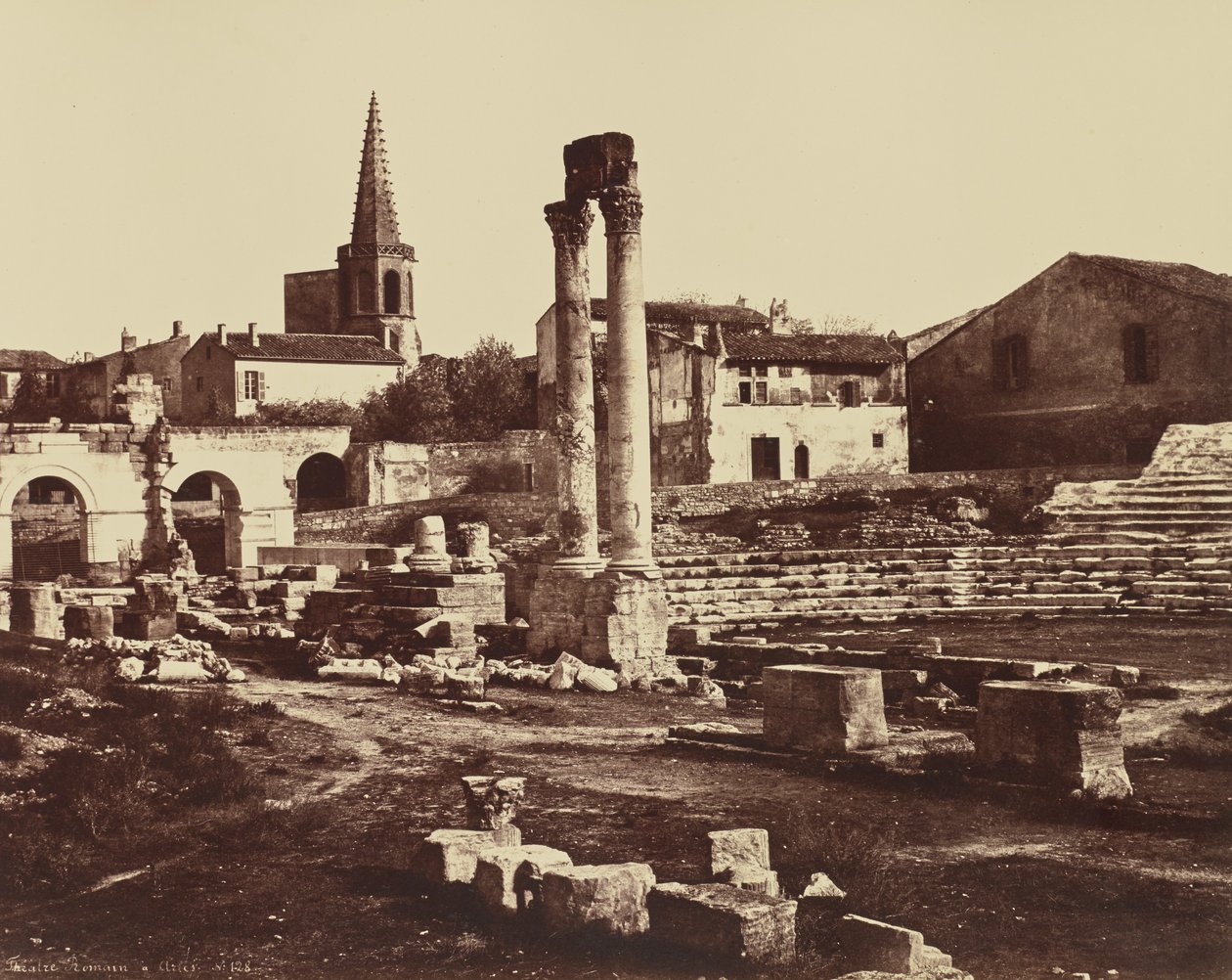 Teatro romano ad Arles da Édouard Baldus