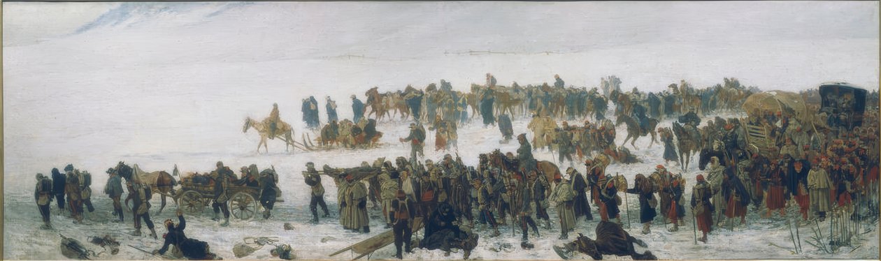 Treno dei feriti da Edouard Castres
