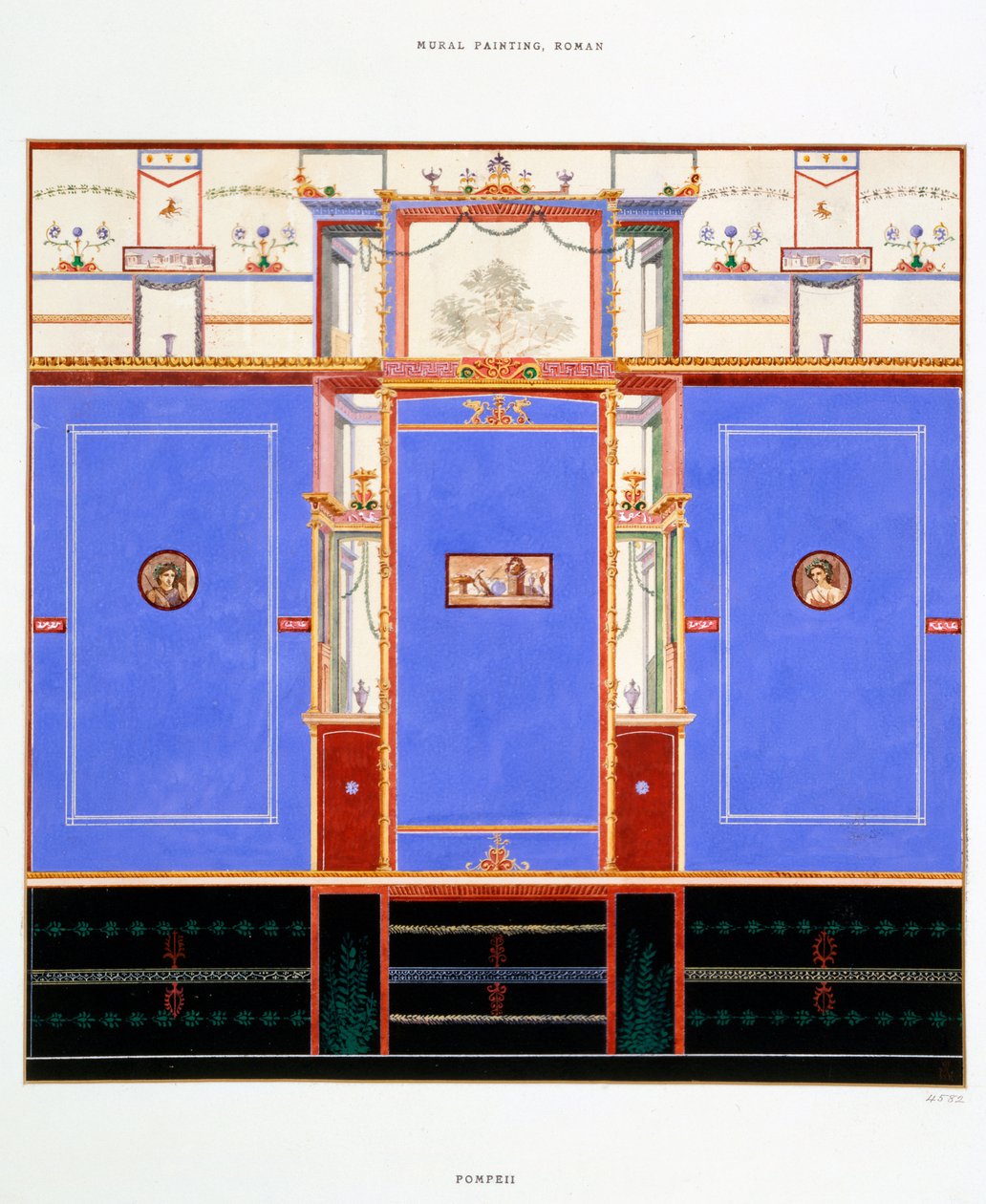 Decorazione murale, Casa dei Dioscuri, Pompei da Edouard Clerievanse