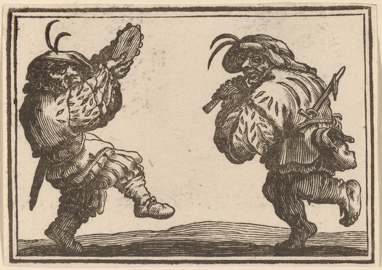 Ballerini con Flauto e Tamburello da Edouard Eckman after Jacques Callot