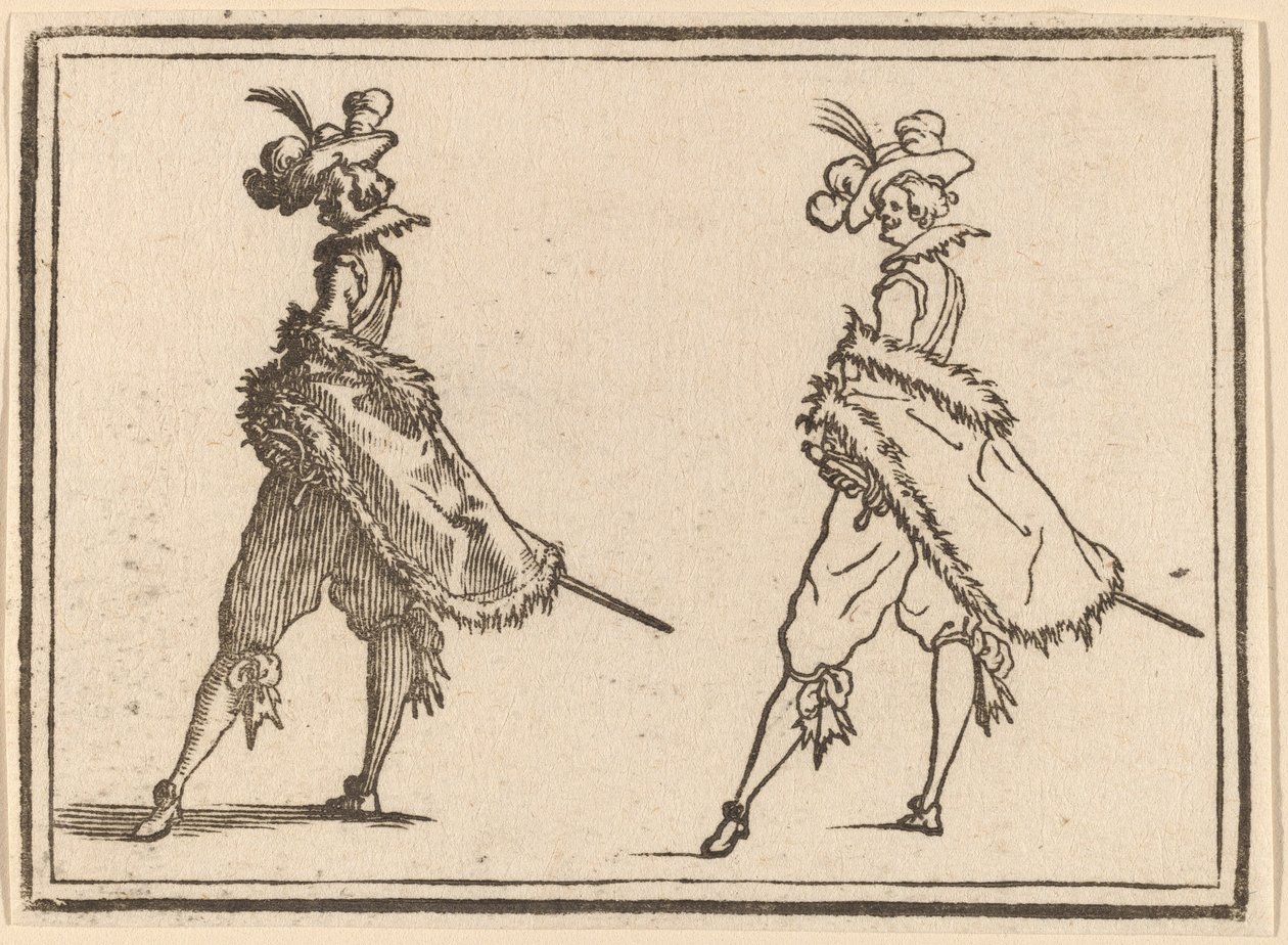 Gentiluomo Visto di Lato da Edouard Eckman after Jacques Callot