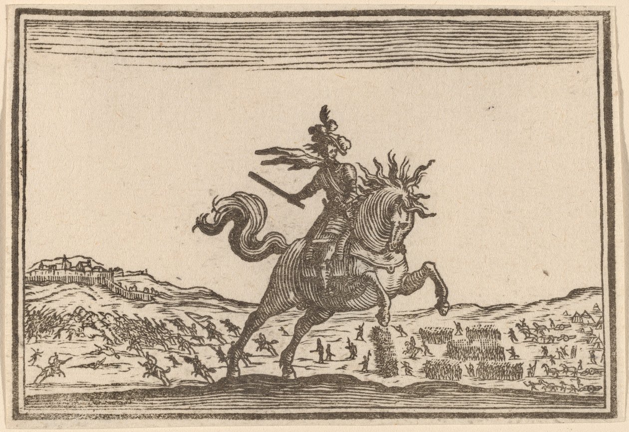 Comandante militare a cavallo da Edouard Eckman after Jacques Callot