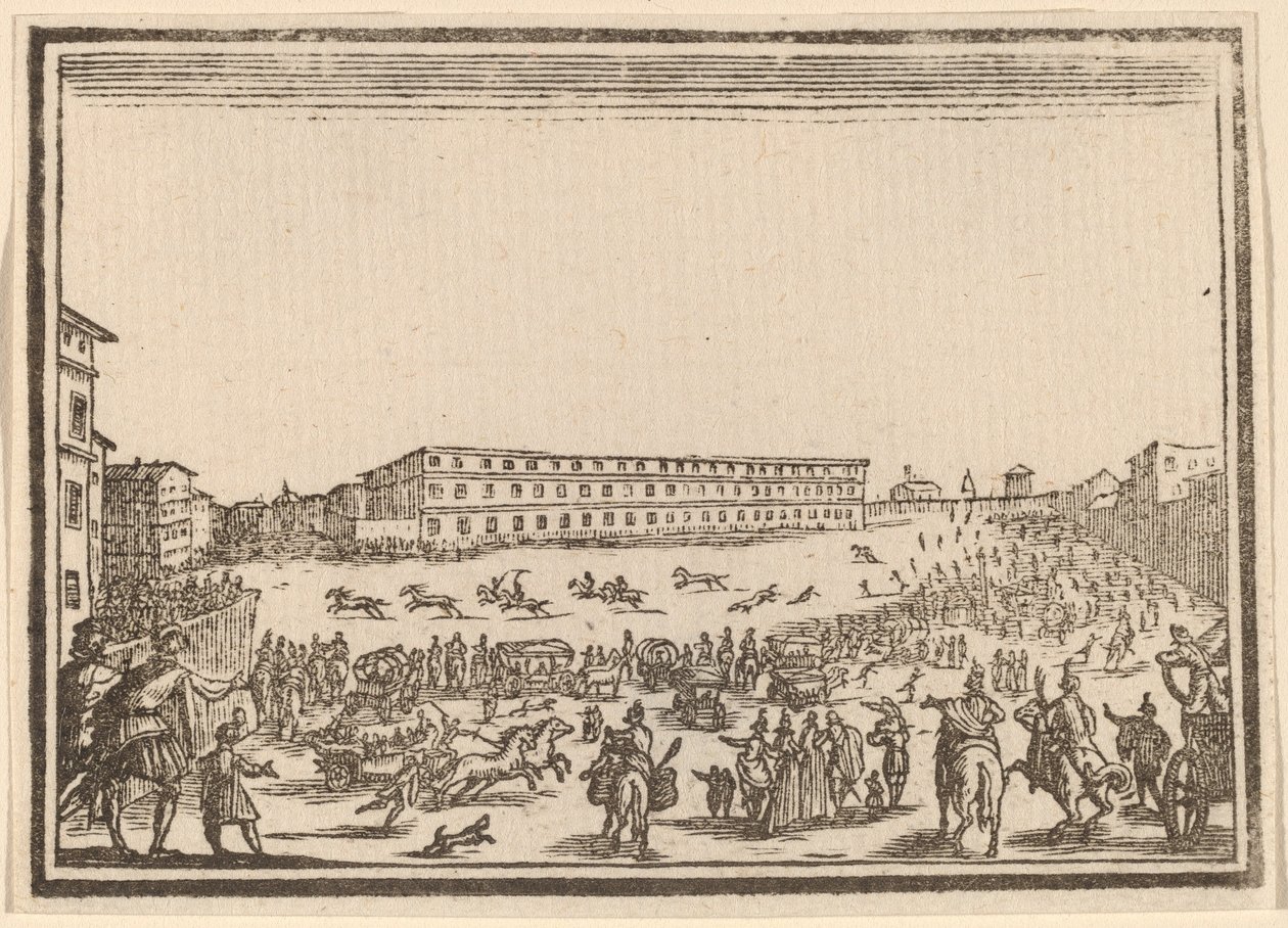 Piazza presso alla Porta al Prato da Edouard Eckman after Jacques Callot