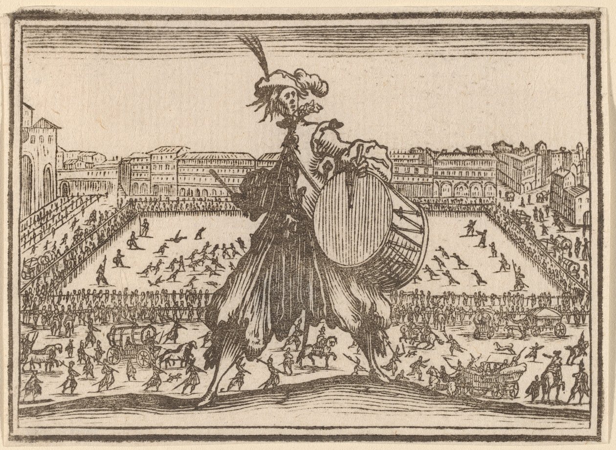 Piazza Santa Croce, Firenze da Edouard Eckman after Jacques Callot