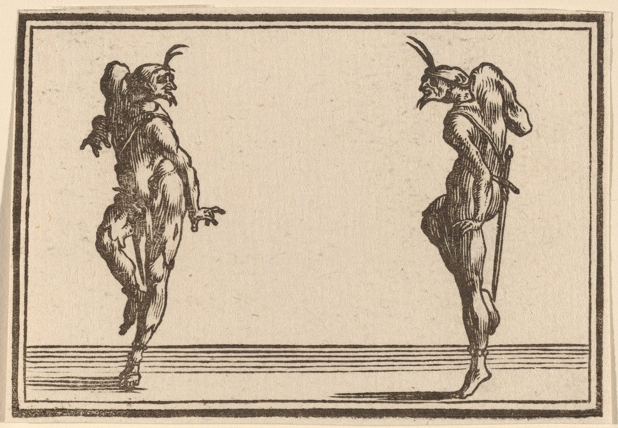 Due pantaloni che ballano da Edouard Eckman after Jacques Callot