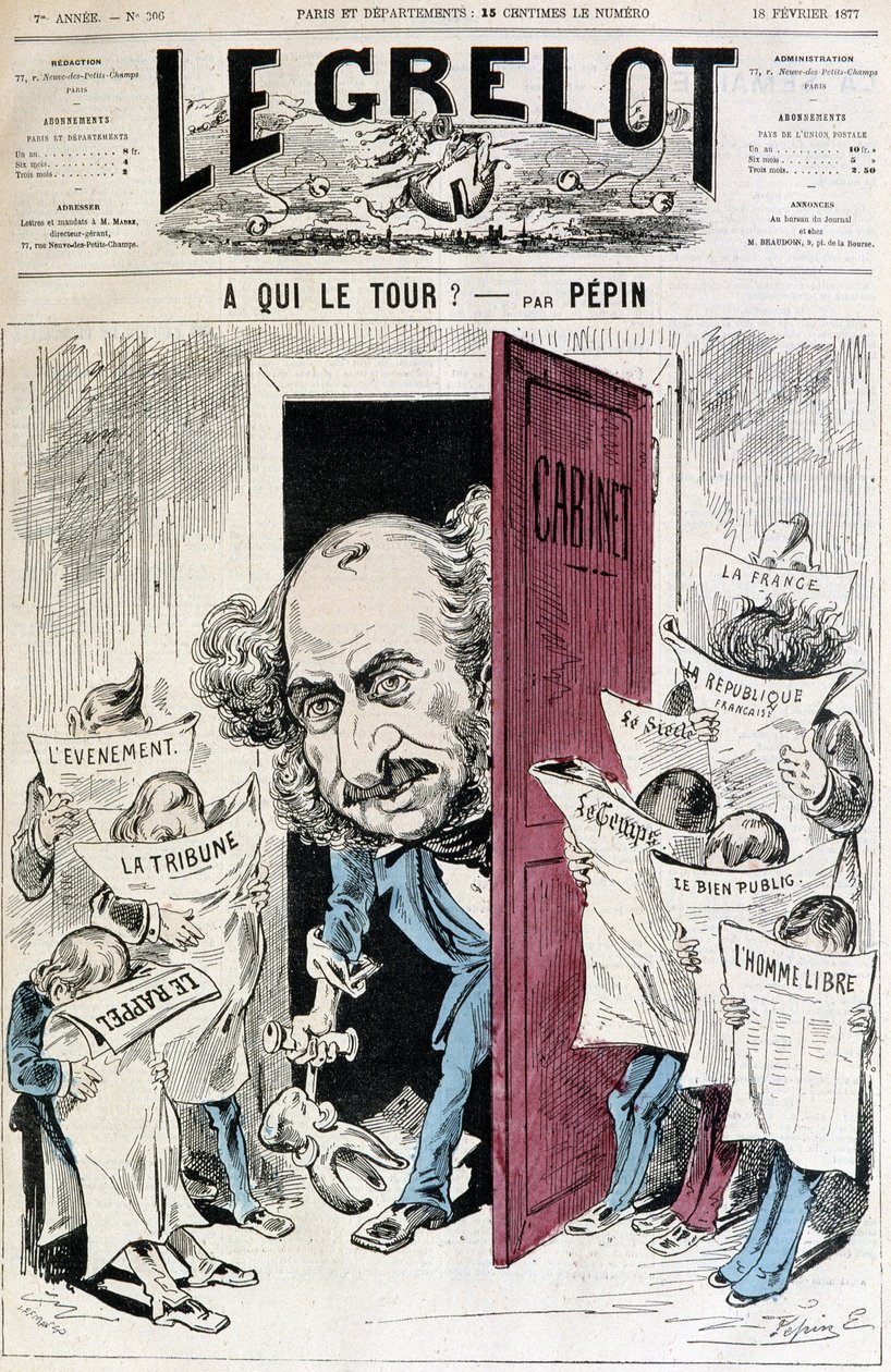 (Cartone sulla censura dei giornali) - di Pépin, in 