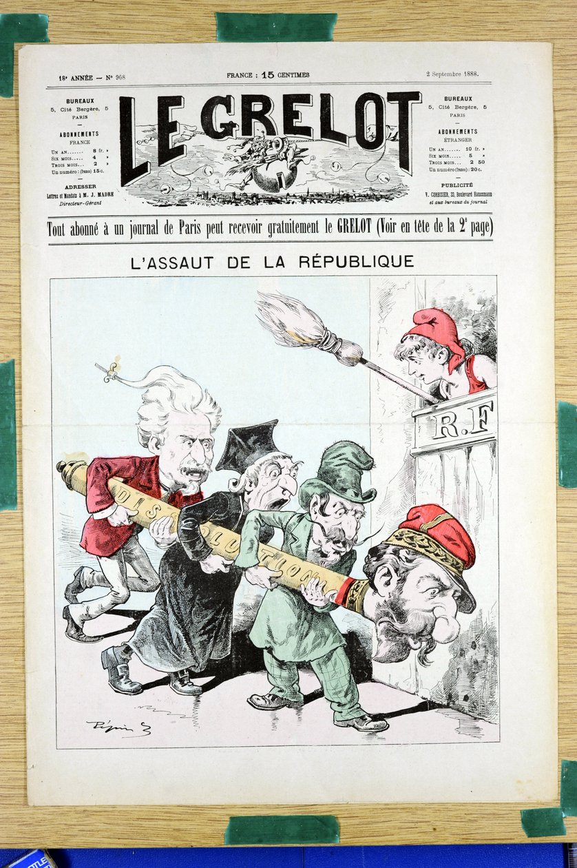 Copertina di Le Grelot, numero 908, Satirico a Colori da Edouard Guillaumin Pepin