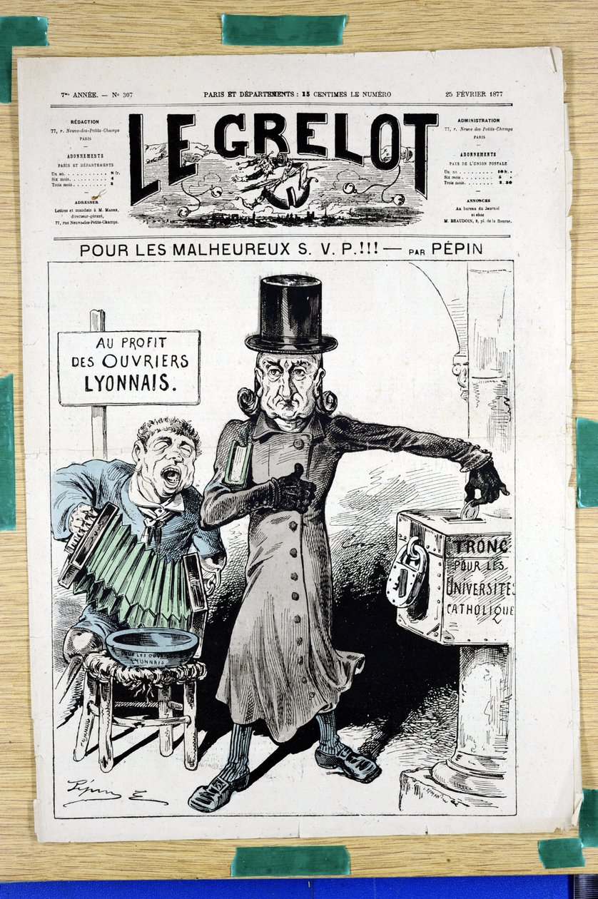 Copertina di "The Grelot", numero 307, Satirico a Colori da Edouard Guillaumin Pepin