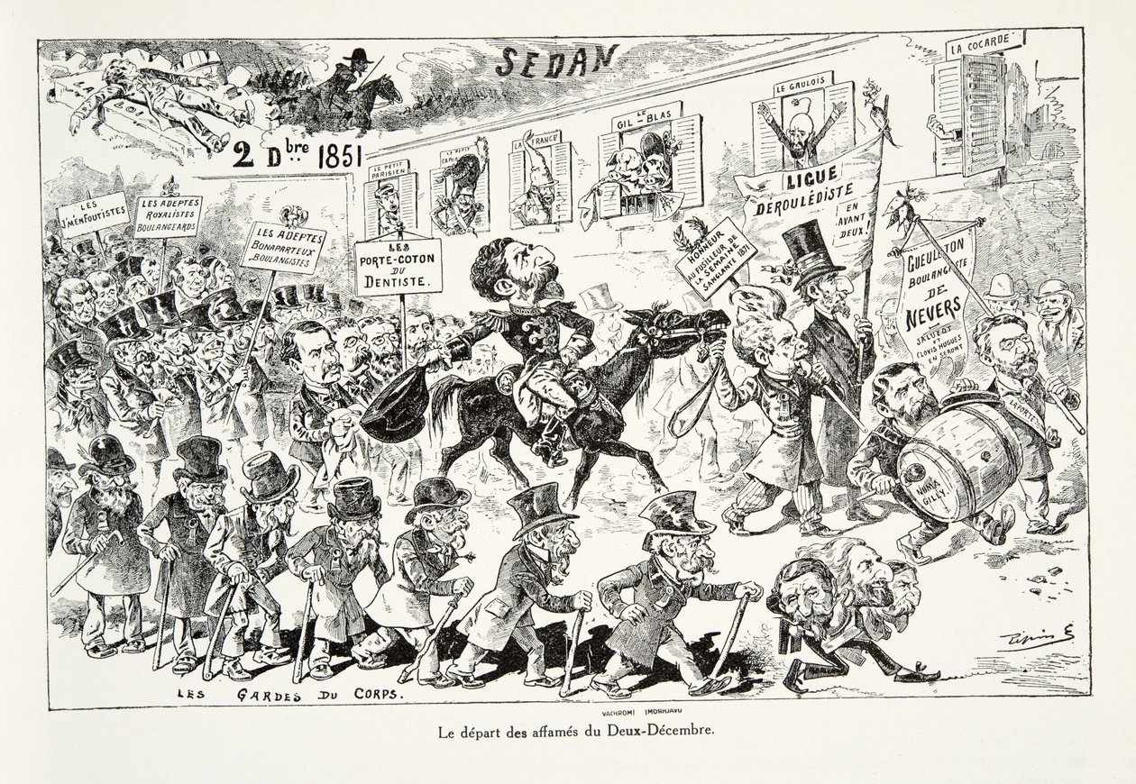 La partenza degli affamati del Due Dicembre, da Storia della Terza Repubblica, Vol. I, Storia Politica, pub.1933 da Edouard Guillaumin Pepin