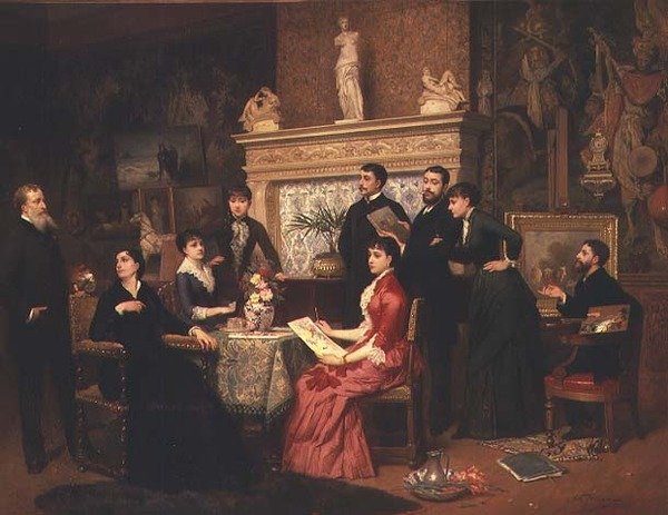 La lezione di pittura da Edouard Jean Conrad Hamman