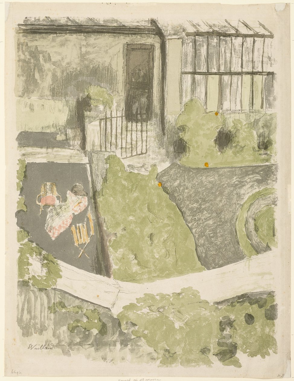 Il giardino davanti allo studio da Édouard Jean Vuillard