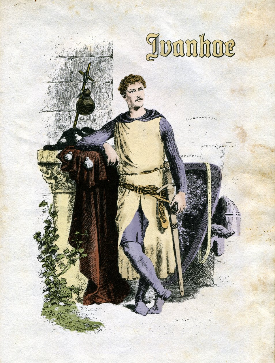 Illustrazione per Ivanhoe (acquaforte) da Edouard & Lix Theodore (1830-1897) Frere