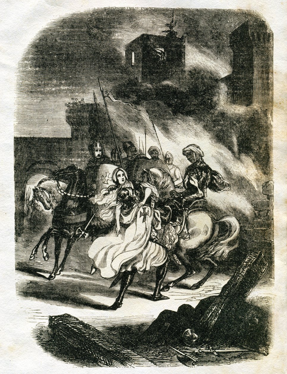 Illustrazione per Ivanhoe (acquaforte) da Edouard & Lix Theodore (1830-1897) Frere