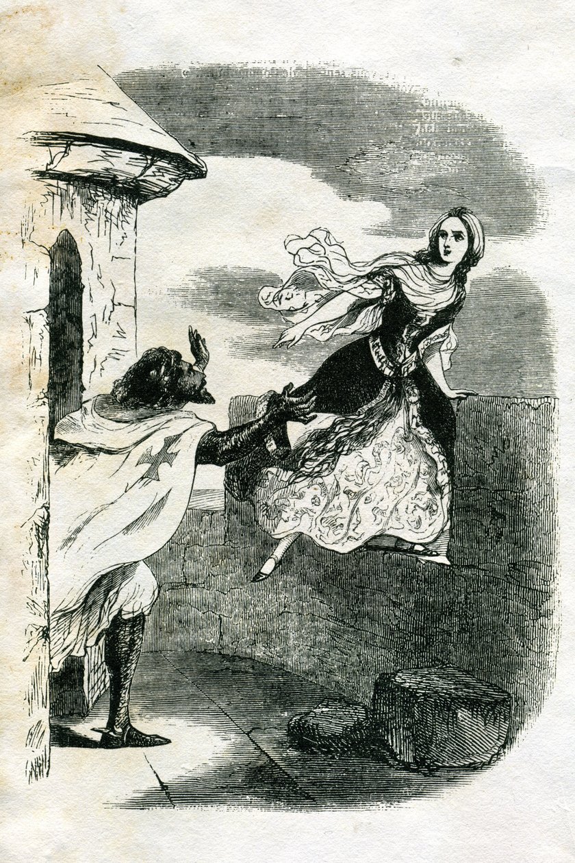 Illustrazione per Ivanhoe (acquaforte) da Edouard & Lix Theodore (1830-1897) Frere