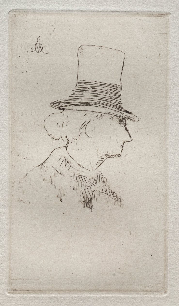 Baudelaire di profilo da Édouard Manet